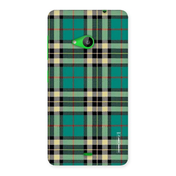 Green Check Back Case for Lumia 535
