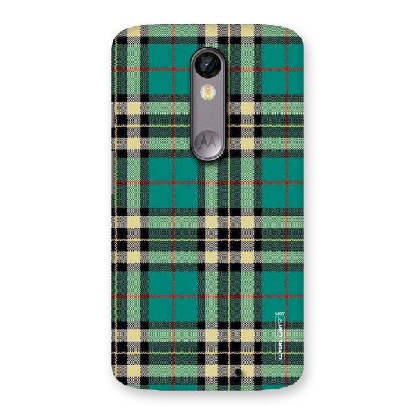 Green Check Back Case for Moto X Force