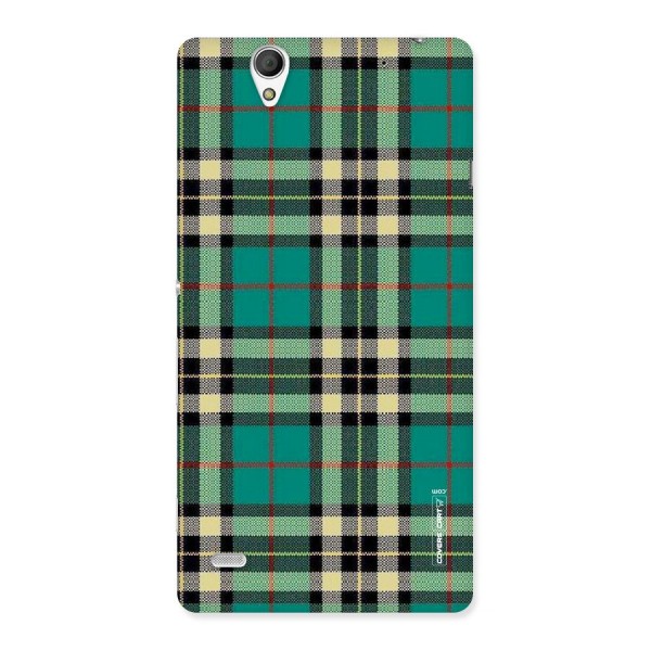 Green Check Back Case for Sony Xperia C4