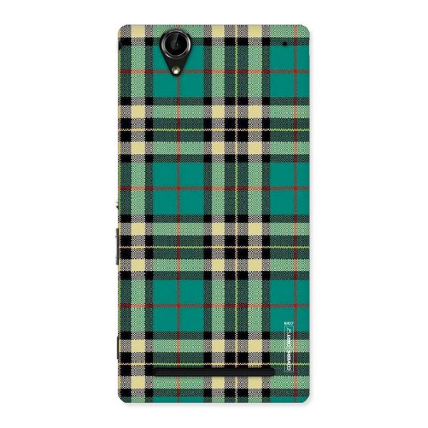 Green Check Back Case for Sony Xperia T2