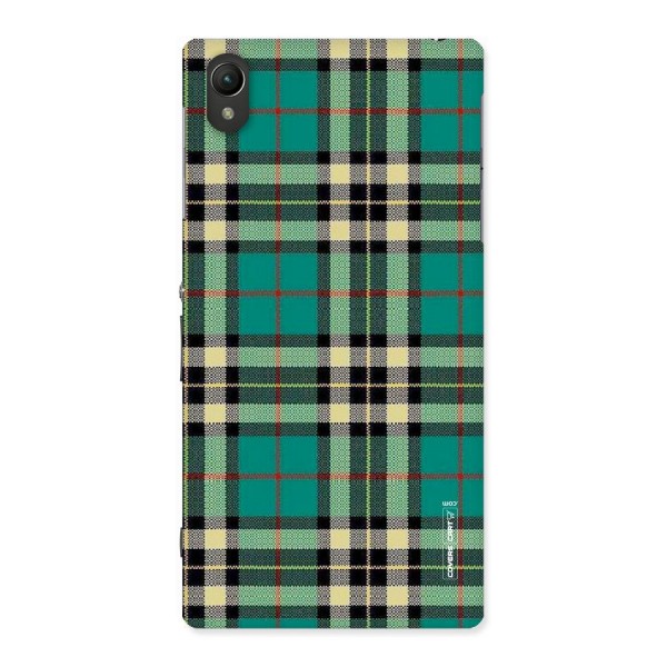 Green Check Back Case for Sony Xperia Z1