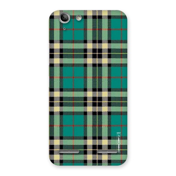 Green Check Back Case for Vibe K5 Plus
