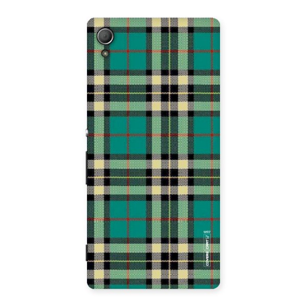 Green Check Back Case for Xperia Z4