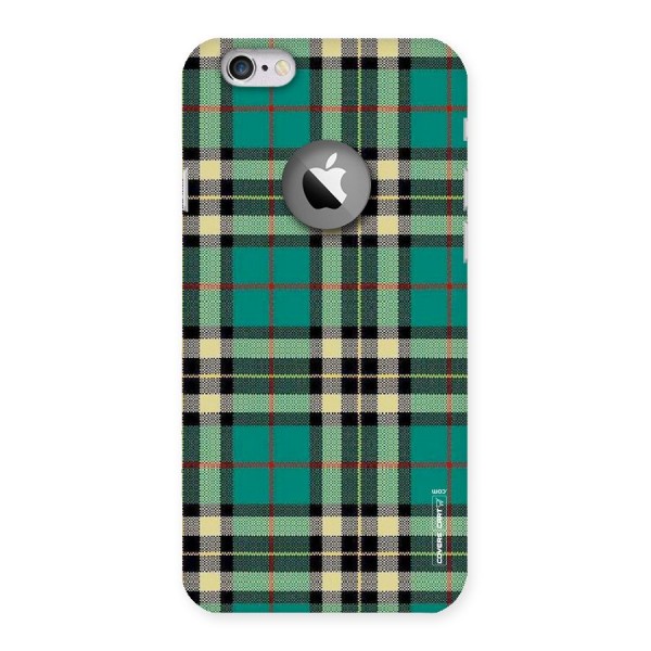 Green Check Back Case for iPhone 6 Logo Cut