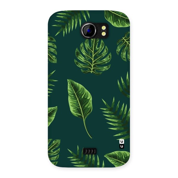 Green Leafs Back Case for Micromax Canvas 2 A110