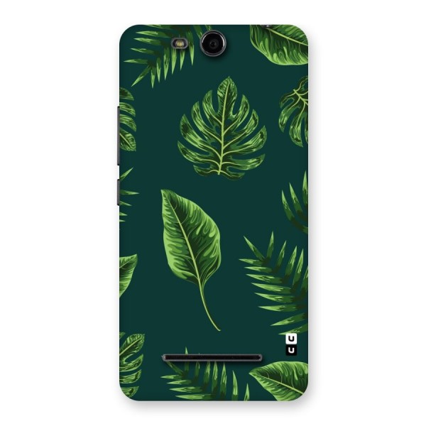 Green Leafs Back Case for Micromax Canvas Juice 3 Q392
