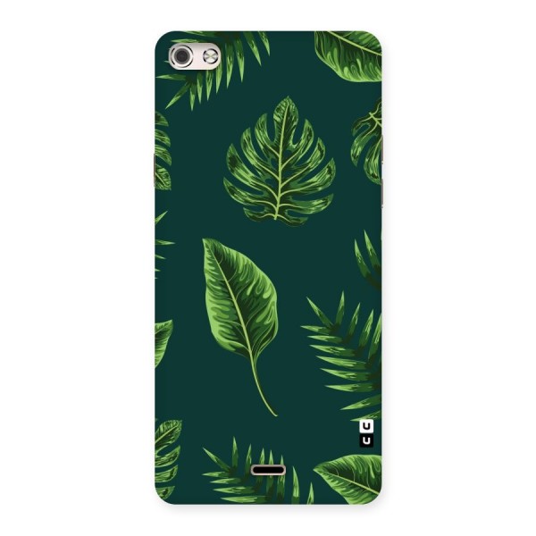 Green Leafs Back Case for Micromax Canvas Silver 5