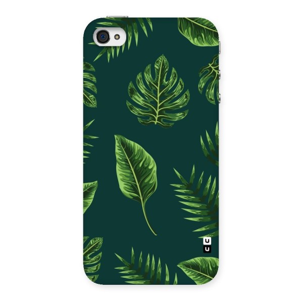 Green Leafs Back Case for iPhone 4 4s