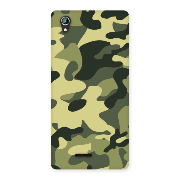 Green Military Pattern Back Case for Lava Iris 800