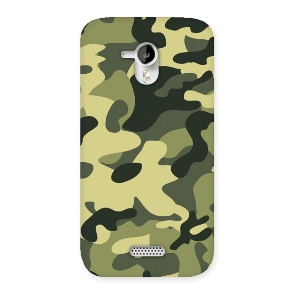 Green Military Pattern Back Case for Micromax Canvas HD A116