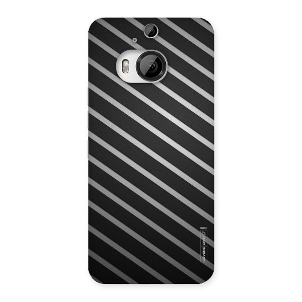 Grey And Black Stripes Back Case for HTC One M9 Plus