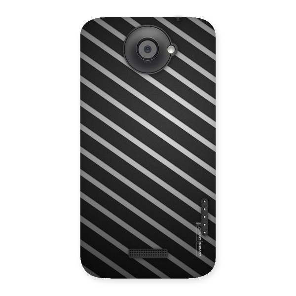 Grey And Black Stripes Back Case for HTC One X