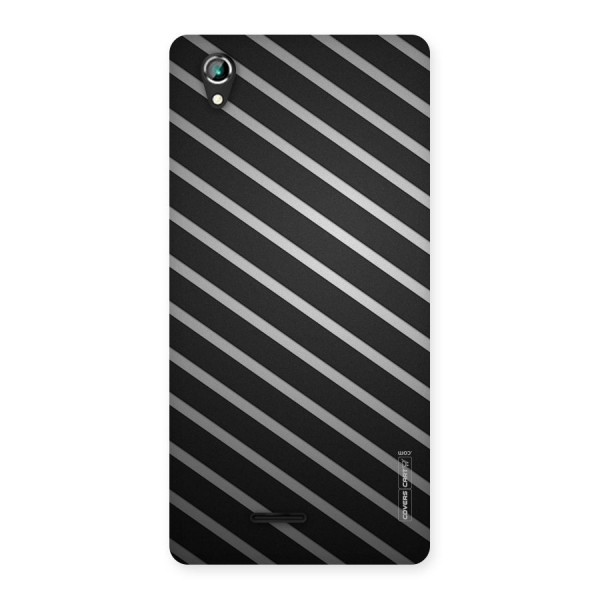 Grey And Black Stripes Back Case for Lava Iris 800