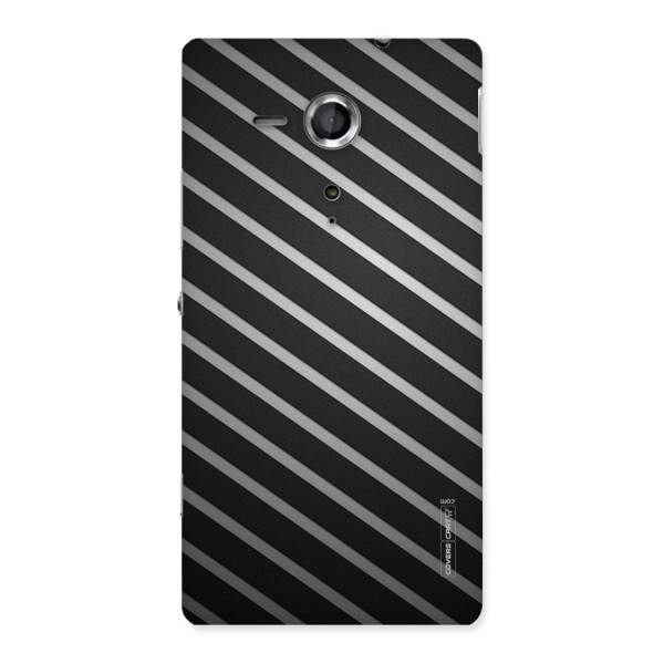 Grey And Black Stripes Back Case for Sony Xperia SP