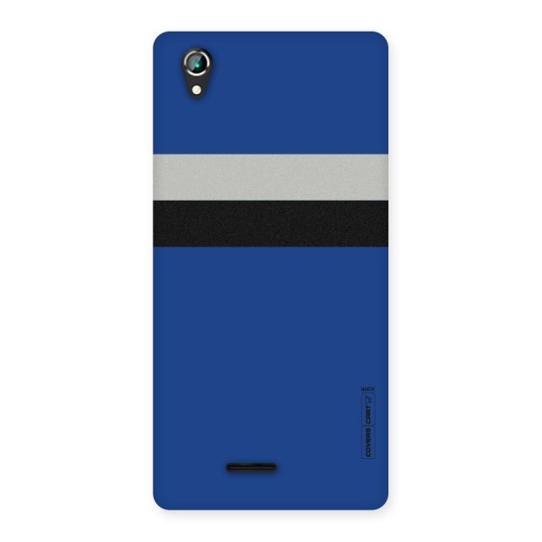 Grey Black Strips Back Case for Lava Iris 800