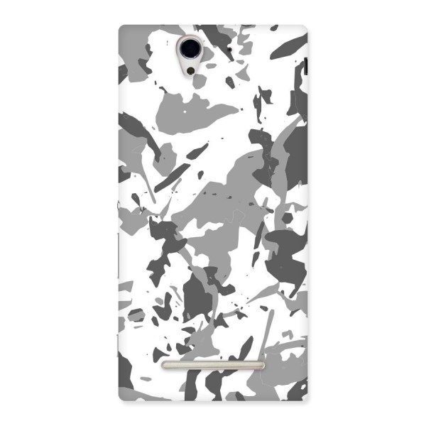 Grey Camouflage Army Back Case for Sony Xperia C3