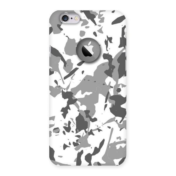 Grey Camouflage Army Back Case for iPhone 6 Logo Cut