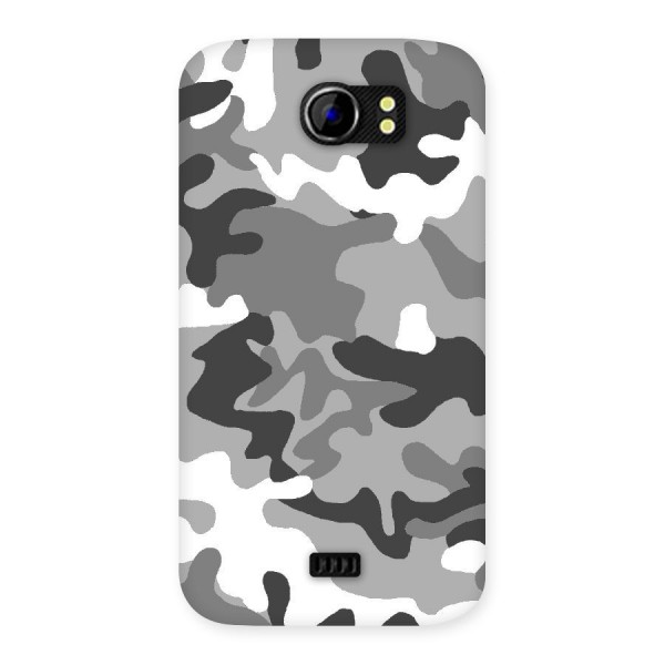 Grey Military Back Case for Micromax Canvas 2 A110