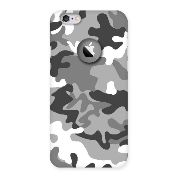 Grey Military Back Case for iPhone 6 Logo Cut