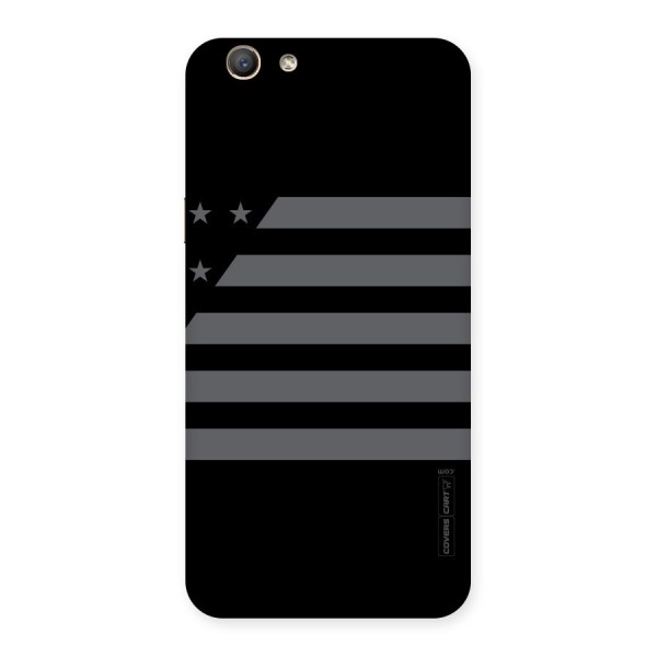 Grey Star Striped Pattern Back Case for Oppo F1s