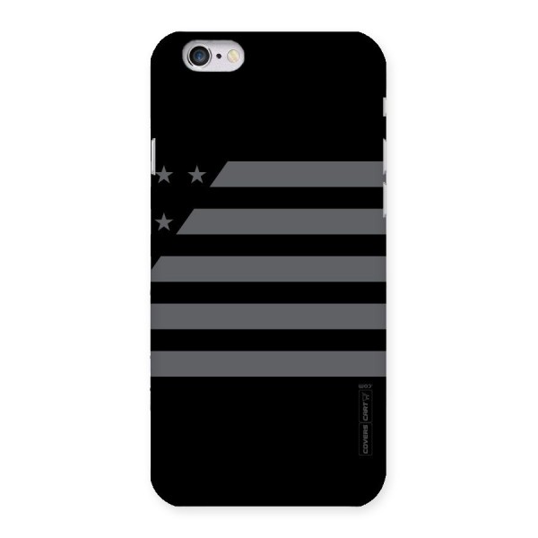 Grey Star Striped Pattern Back Case for iPhone 6 6S