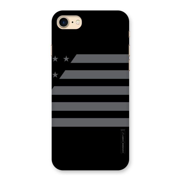 Grey Star Striped Pattern Back Case for iPhone 7