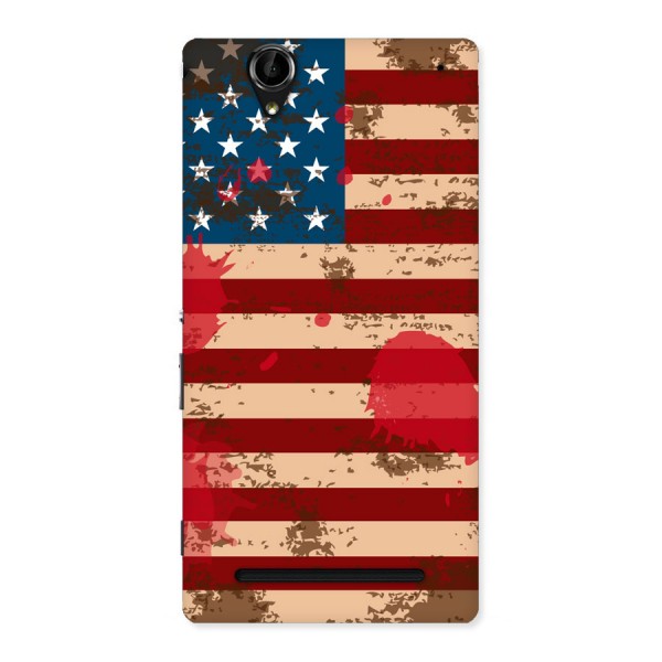Grunge USA Flag Back Case for Sony Xperia T2