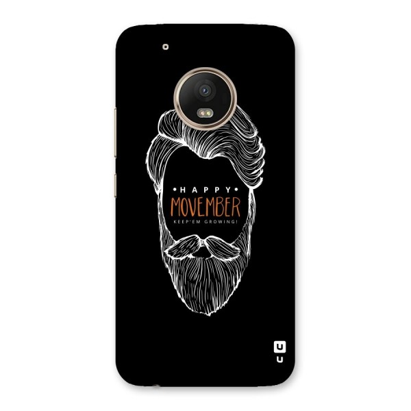 Happy Movember Black Back Case for Moto G5 Plus