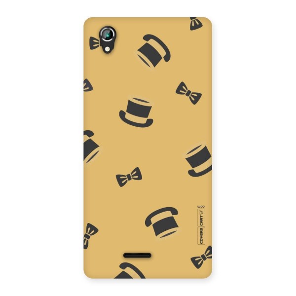 Hat and Bow Tie Back Case for Lava Iris 800