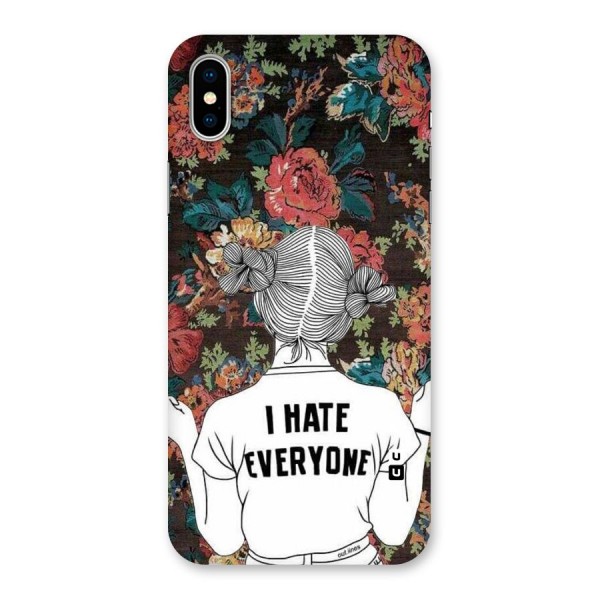Hate Everyone Back Case for iPhone X