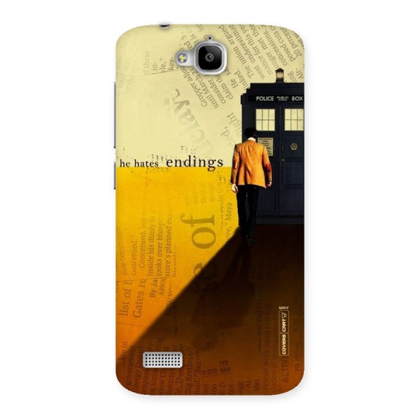 Hates Endings Back Case for Honor Holly