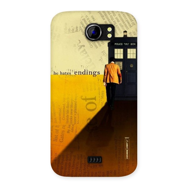 Hates Endings Back Case for Micromax Canvas 2 A110