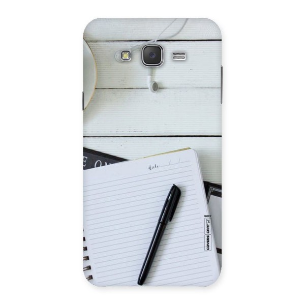Headphones Notes Back Case for Galaxy J7