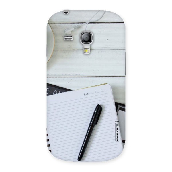 Headphones Notes Back Case for Galaxy S3 Mini