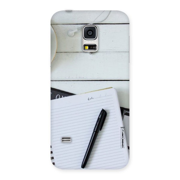 Headphones Notes Back Case for Galaxy S5 Mini