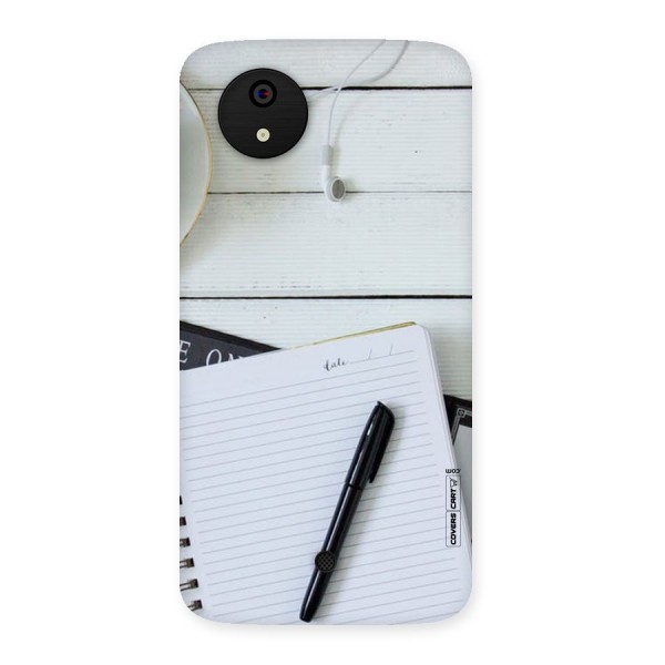 Headphones Notes Back Case for Micromax Canvas A1
