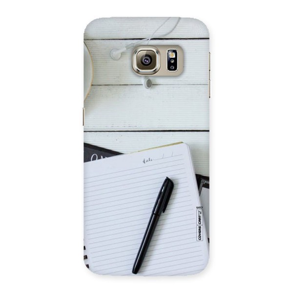 Headphones Notes Back Case for Samsung Galaxy S6 Edge
