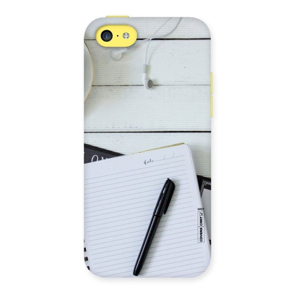 Headphones Notes Back Case for iPhone 5C