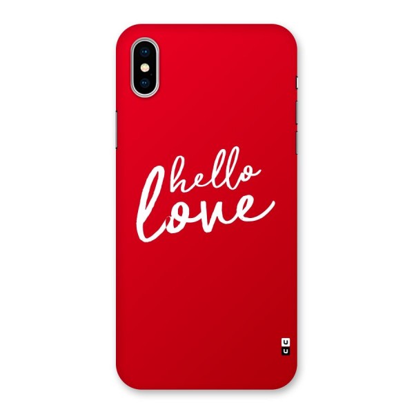 Hello Love Back Case for iPhone X