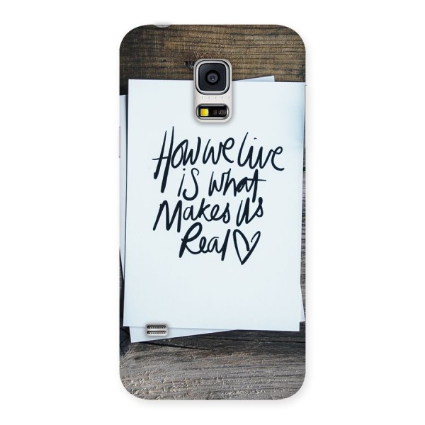 How We Live Back Case for Galaxy S5 Mini