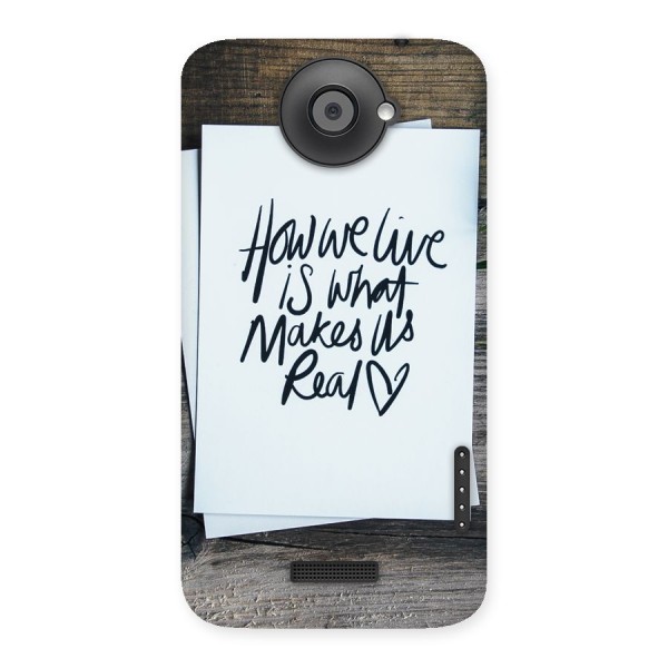 How We Live Back Case for HTC One X