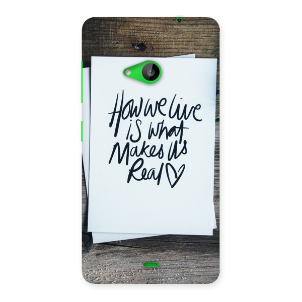 How We Live Back Case for Lumia 535