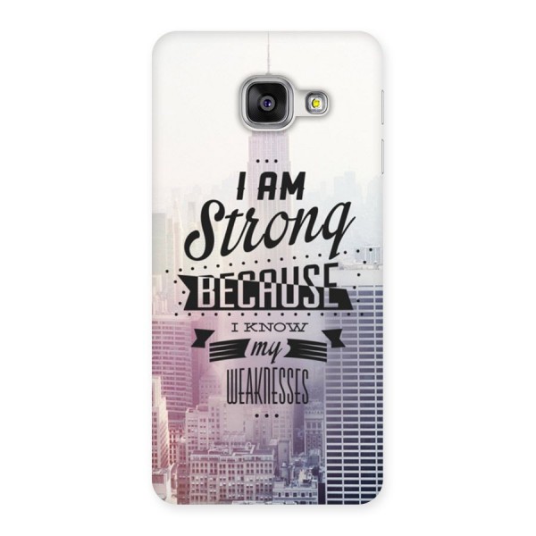 I am Strong Back Case for Galaxy A3 2016