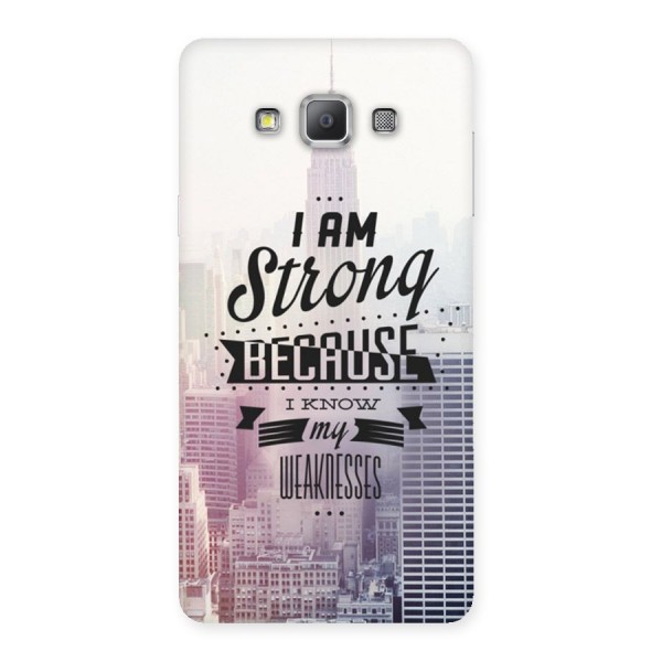 I am Strong Back Case for Galaxy A7