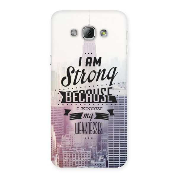 I am Strong Back Case for Galaxy A8