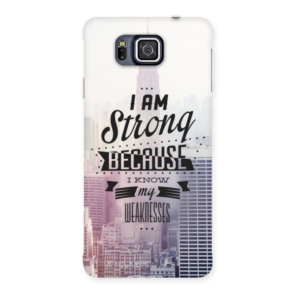 I am Strong Back Case for Galaxy Alpha