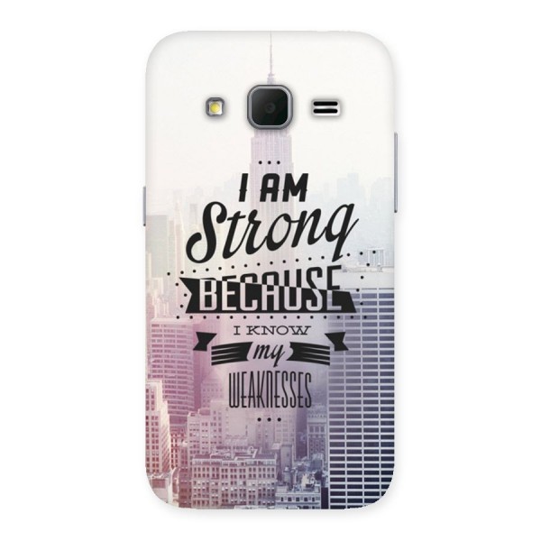 I am Strong Back Case for Galaxy Core Prime