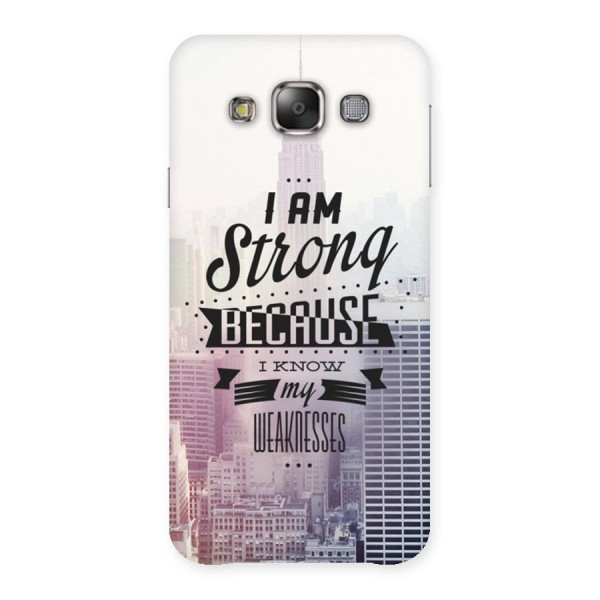 I am Strong Back Case for Galaxy E7