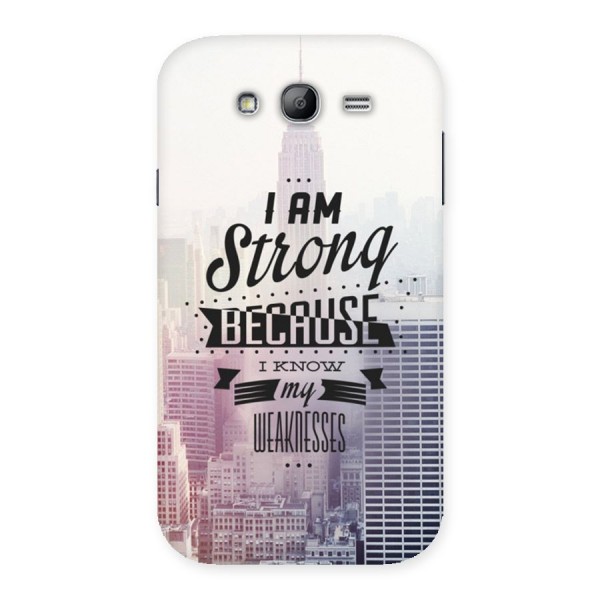 I am Strong Back Case for Galaxy Grand