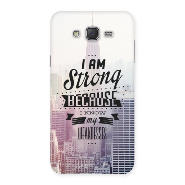 I am Strong Back Case for Galaxy J7